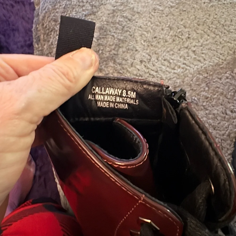 Callaway Burgundy Lace-Up Footwear - Picture 4 of 4